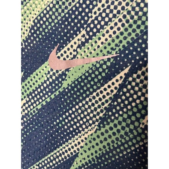 Nike Running Dry Fit Large Top Reflection Blue Green Athletic Sports SU170812NIG - Picture 5 of 11